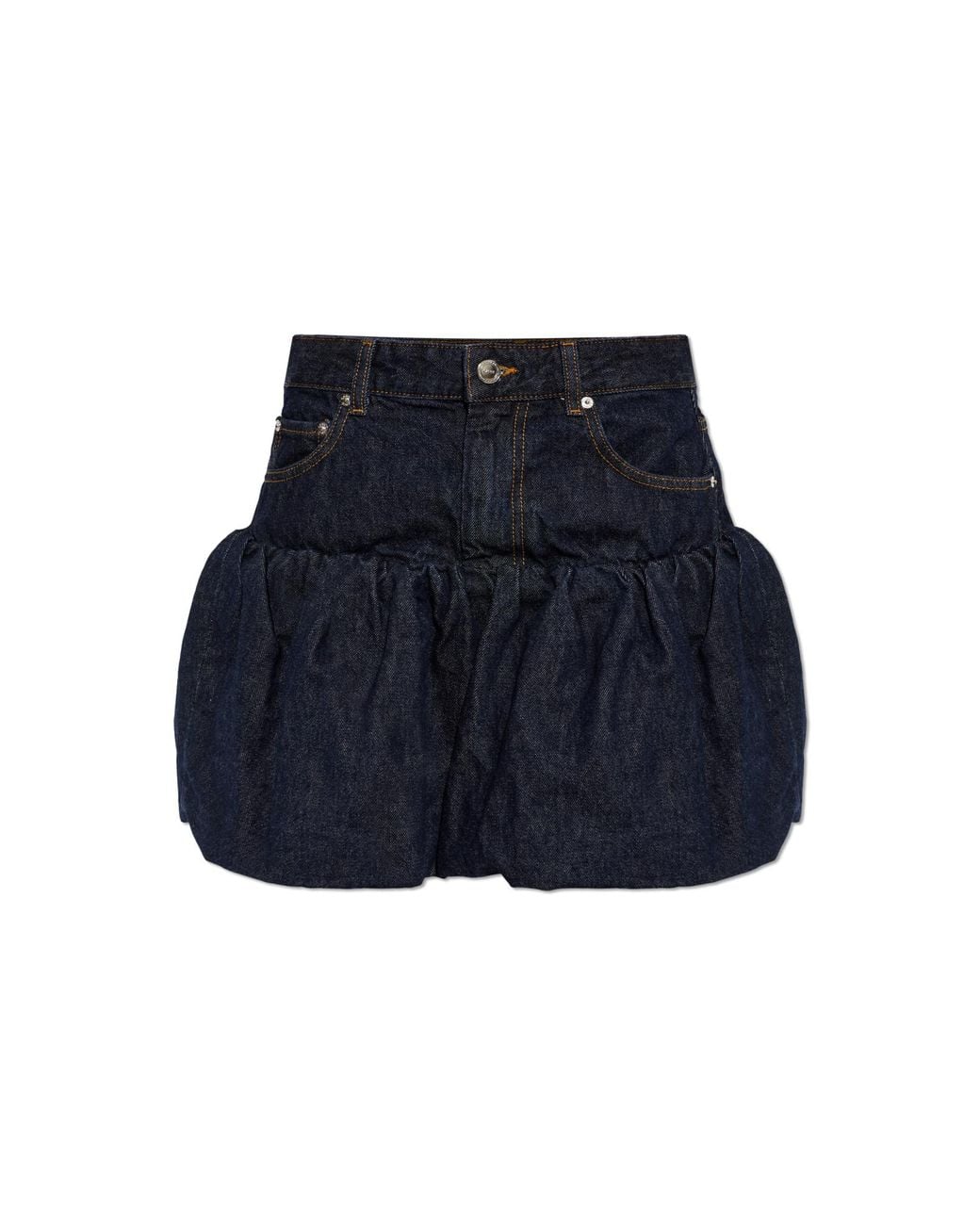 Ganni Blue Short Denim Skirt