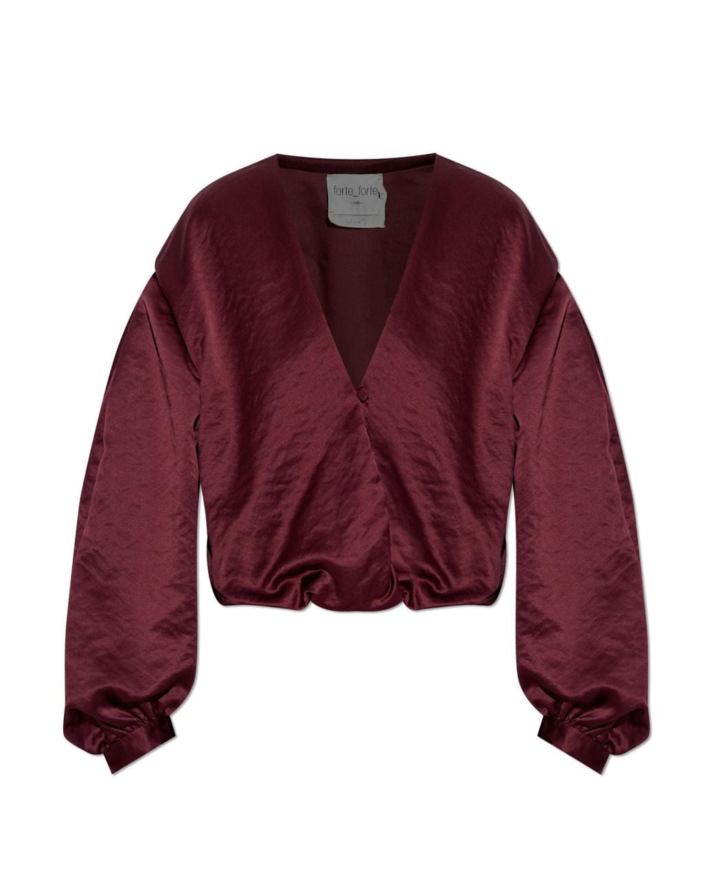 Forte_forte Red Top With A V-Neckline