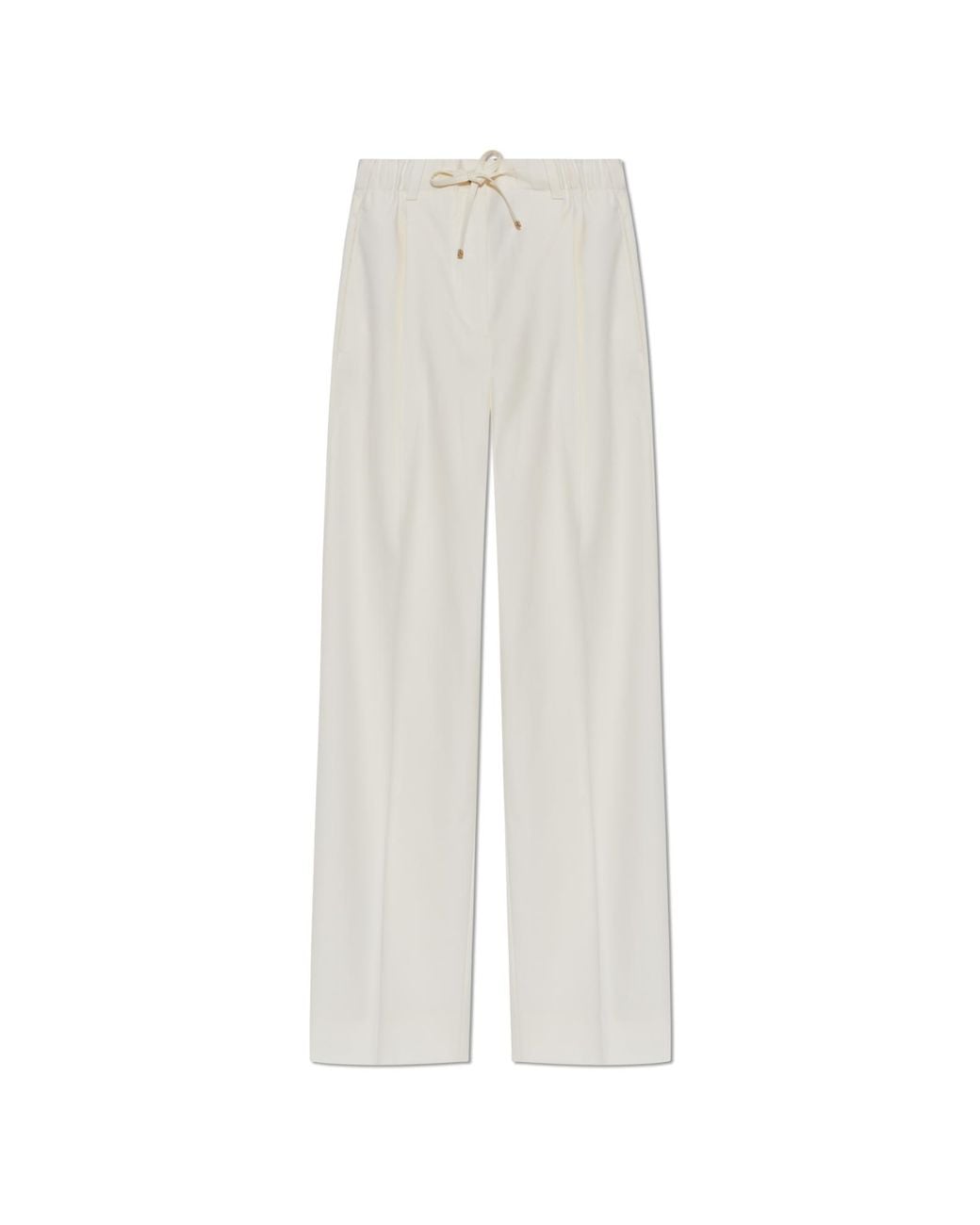 Moncler White Creased Trousers