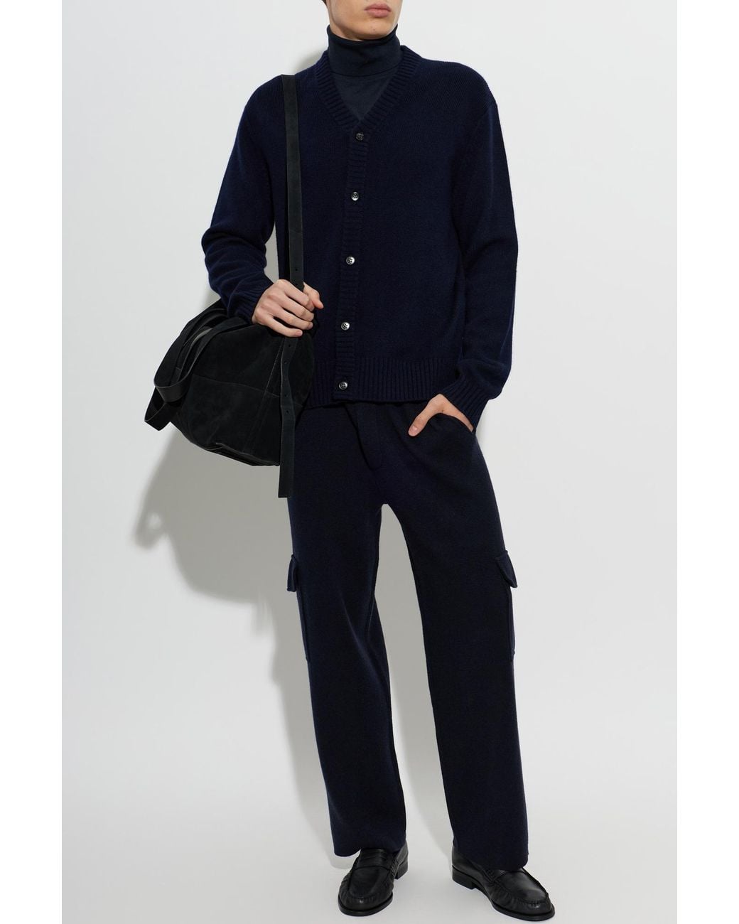 Lisa Yang Blue Cashmere Cardigan 'Fenris' for men