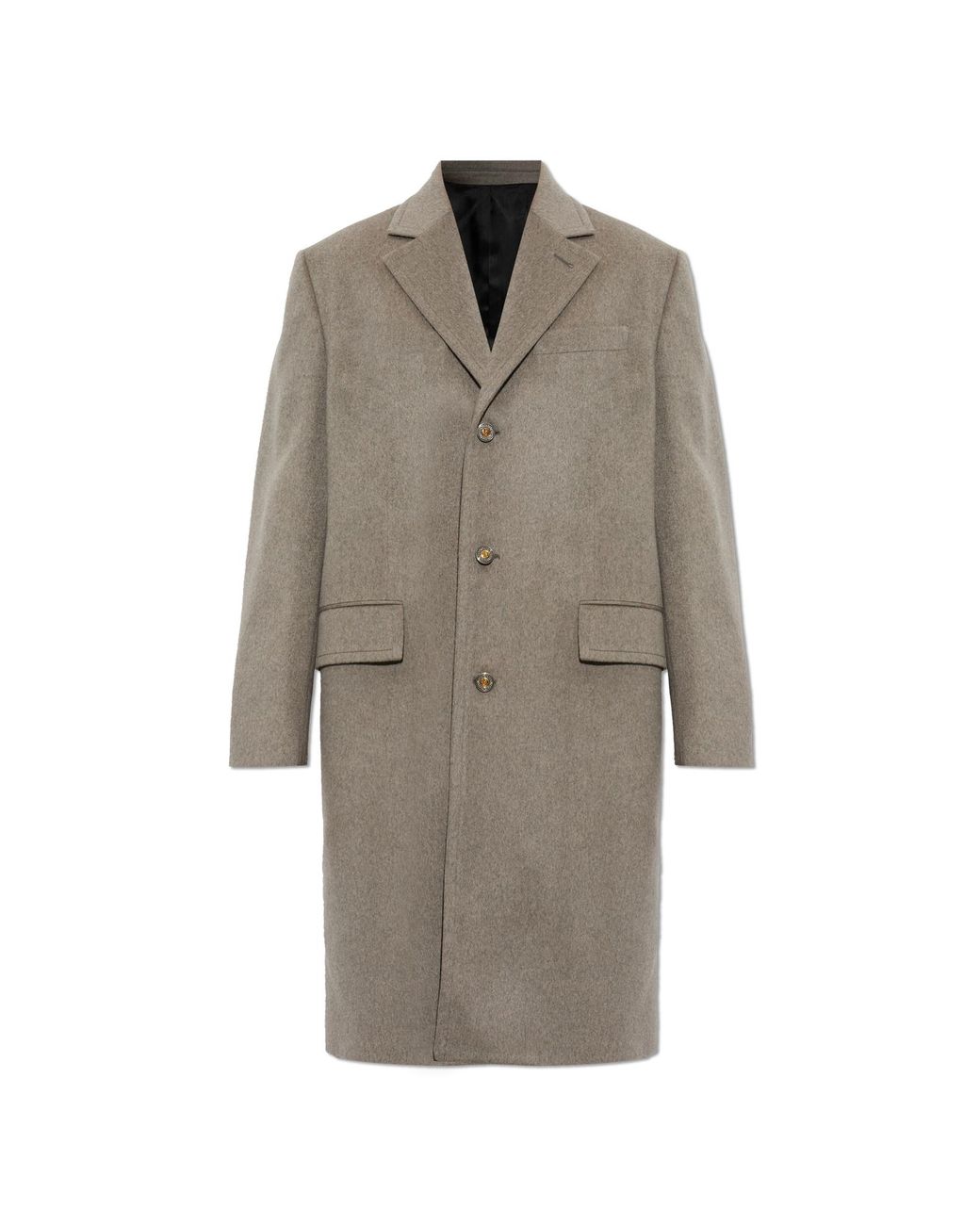 Versace Gray Cashmere Coat for men