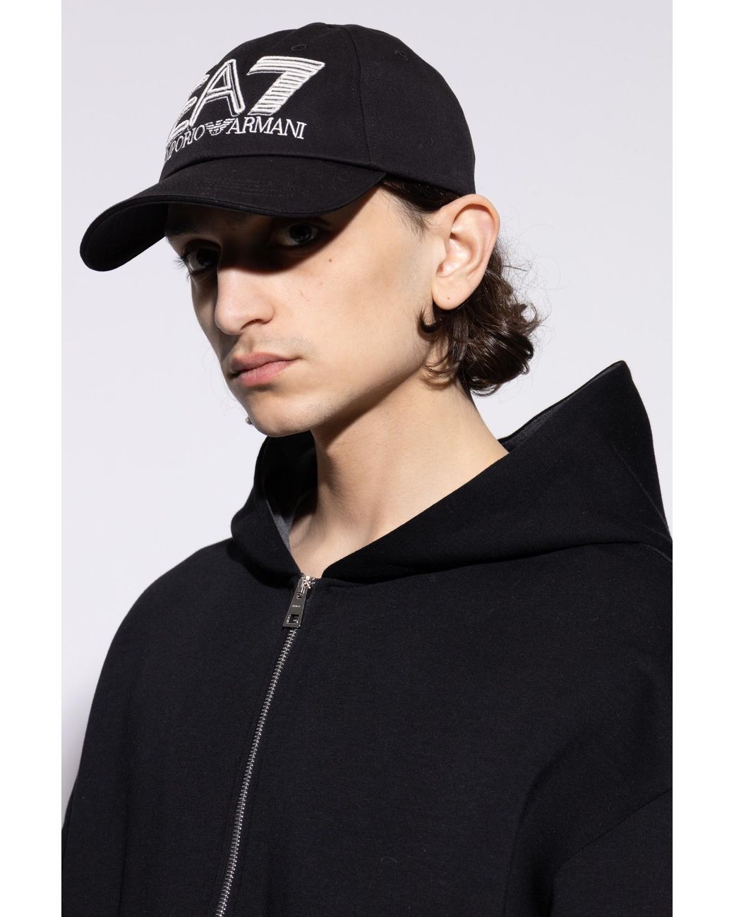 EA7 Black Baseball Cap