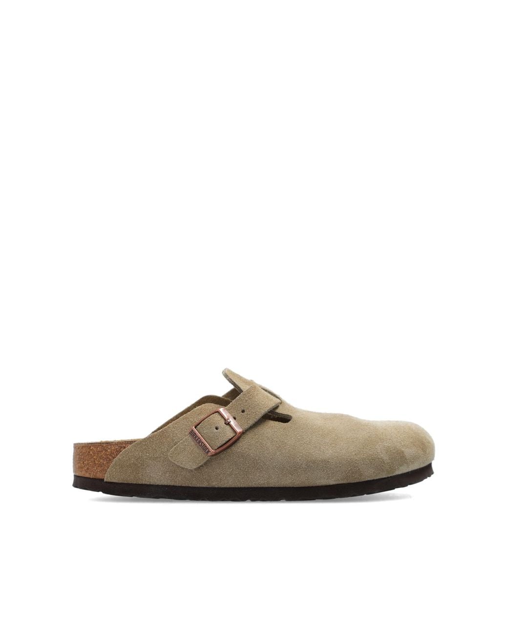 Birkenstock Brown 'Boston Bs' Slides for men
