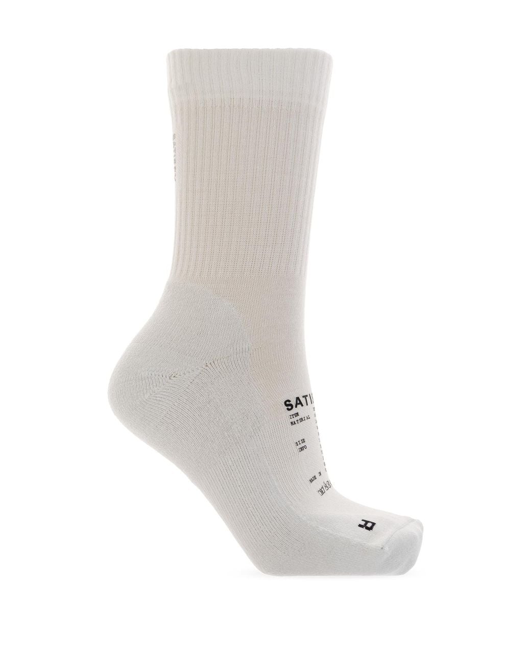 Satisfy White Logo Socks for men