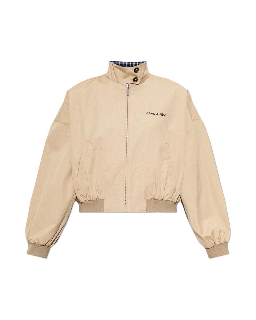 Sporty & Rich Natural 'Prep Scholo' Reversible Jacket