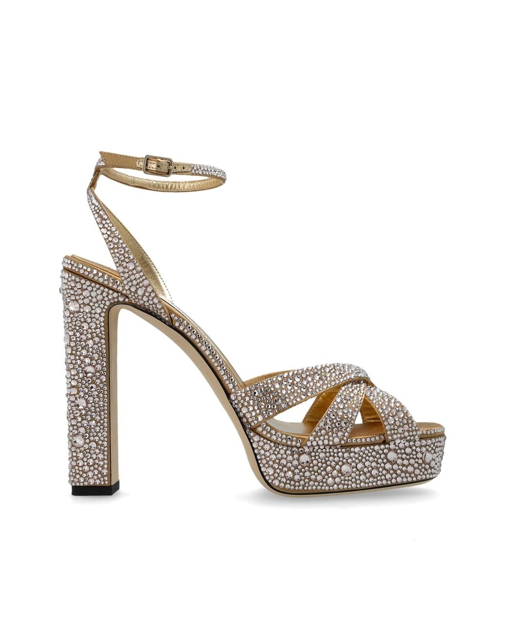 Jimmy Choo Metallic Platform Sandals 'Kove'