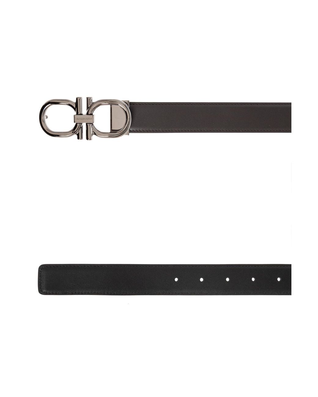Ferragamo Black Double-Sided Belt for men