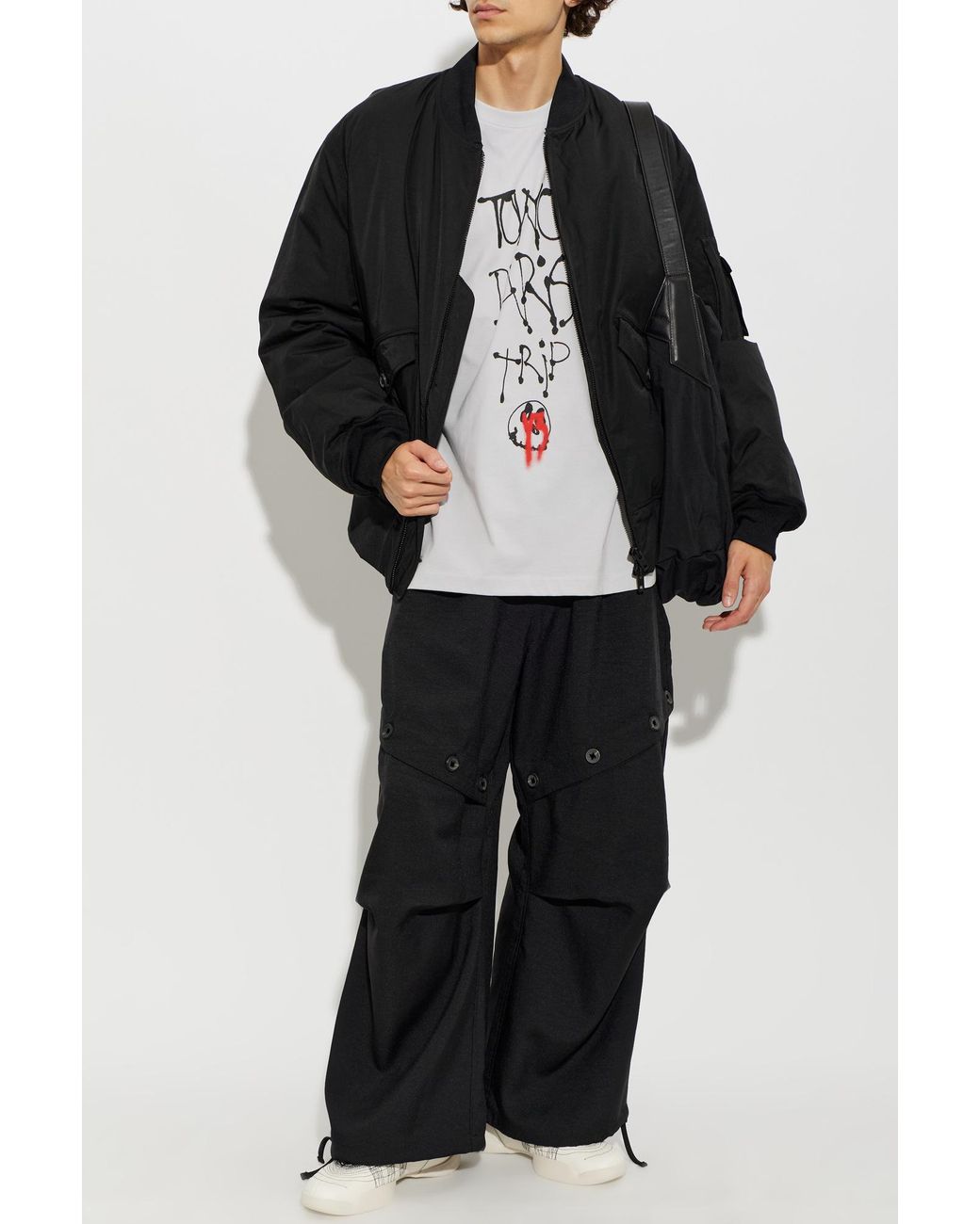 Y-3 Gray T-Shirt With Print for men