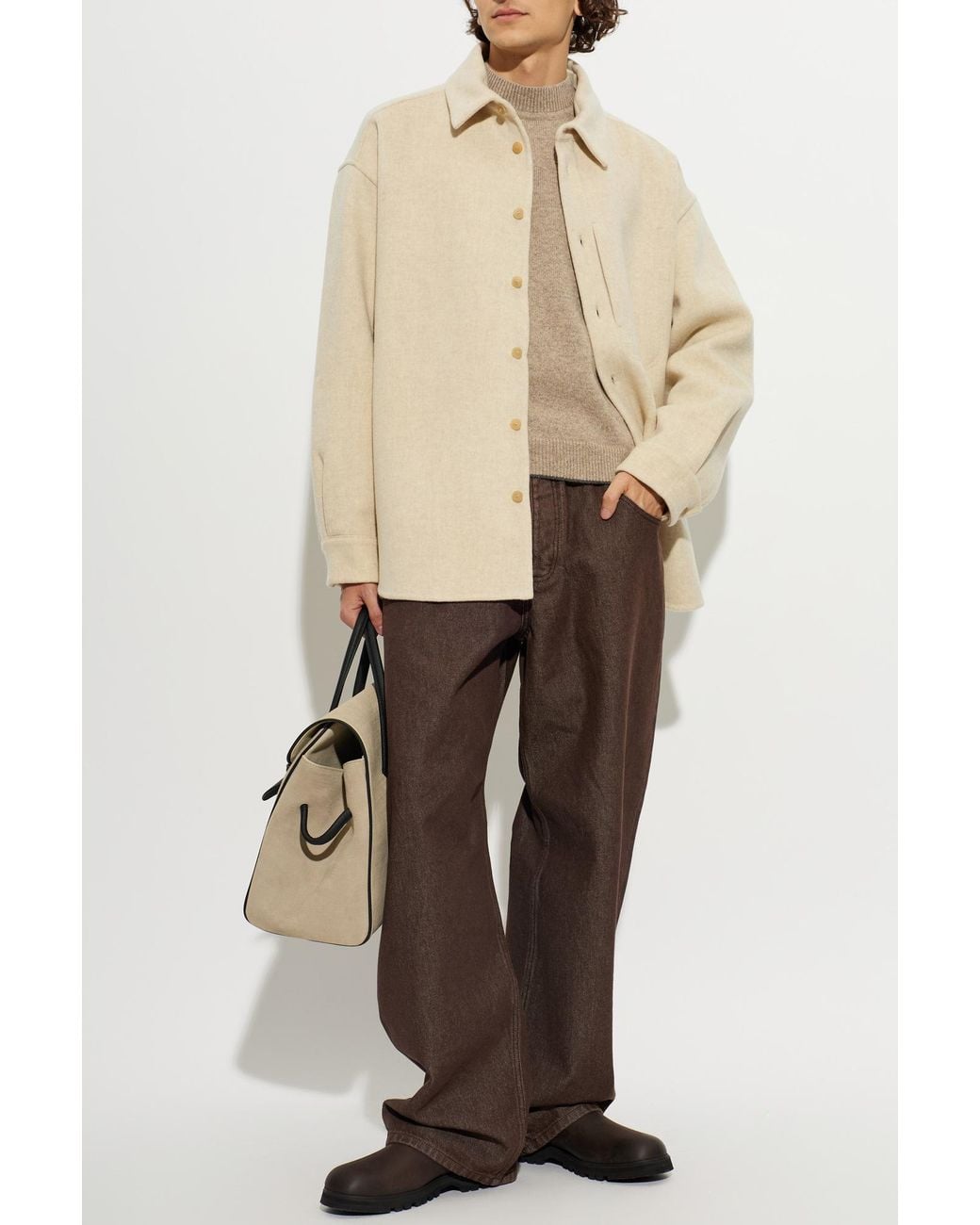 Jacquemus Natural Cashmere Sweater 'Cachemire' for men