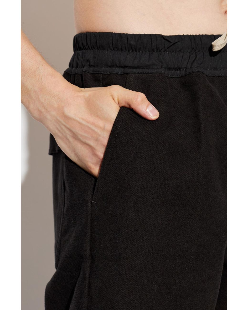 Rick Owens Black Wide-Leg Trousers for men