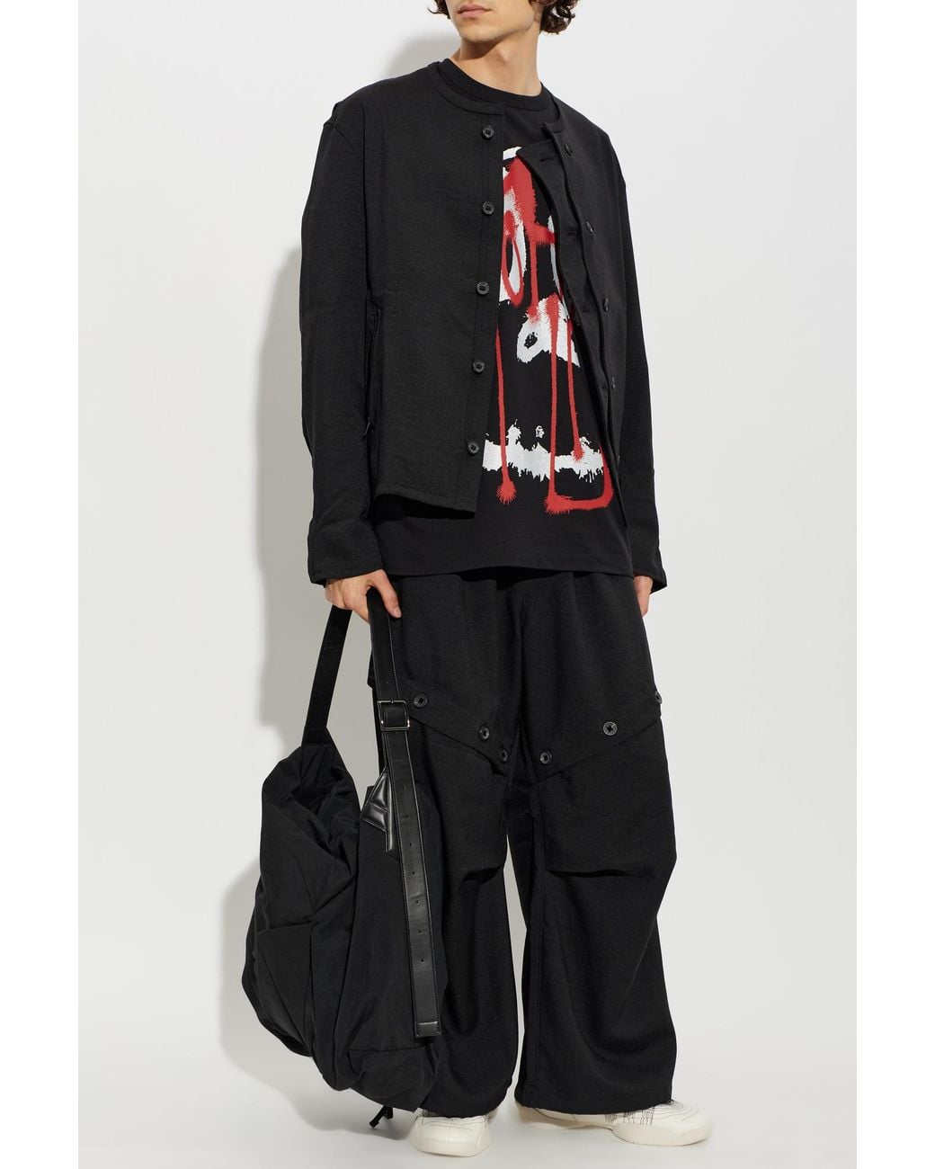 Y-3 Black T-Shirt With Print for men