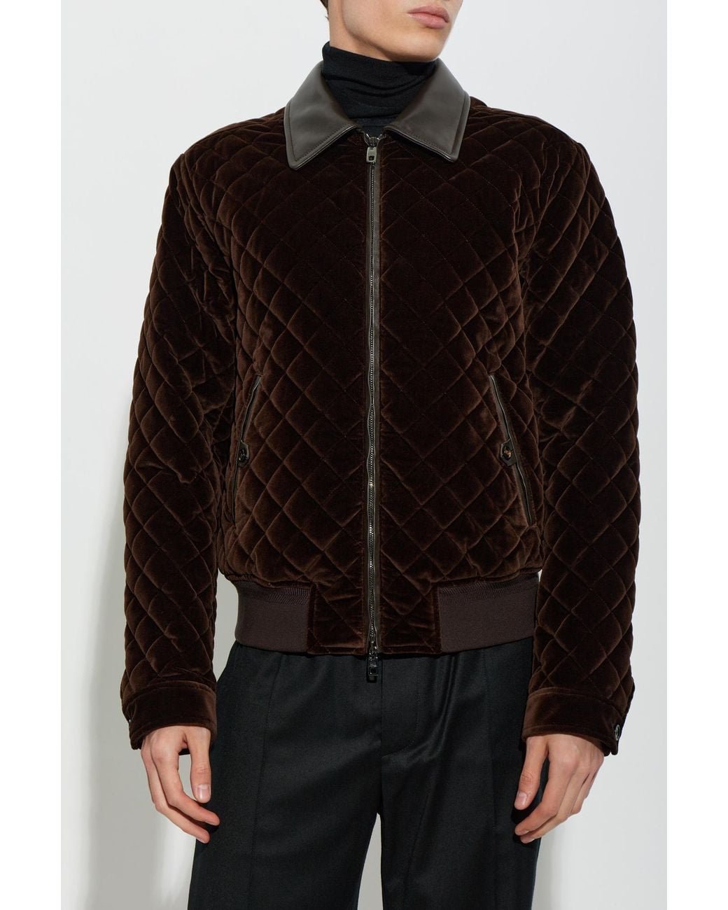 Dolce & Gabbana Black Quilted Jacket for men