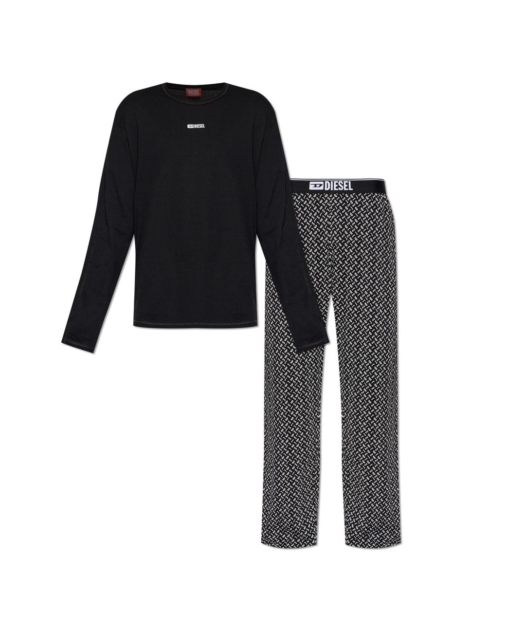 DIESEL Black Two-Piece Pyjamas 'Set-Nolan-D-Box' for men