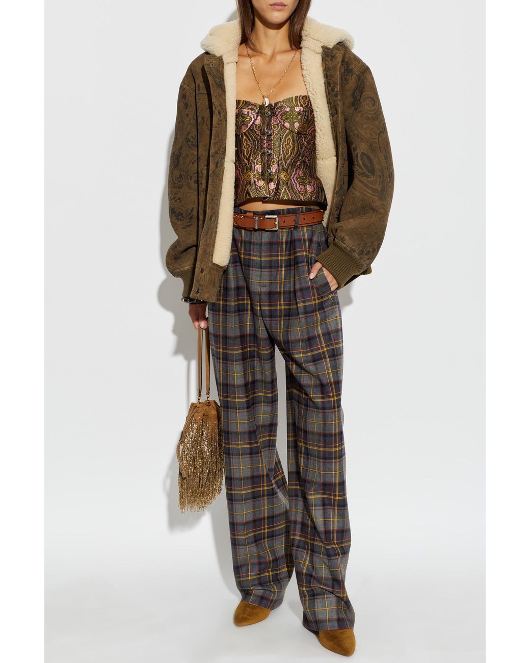 Etro Natural Leather Jacket With Hood