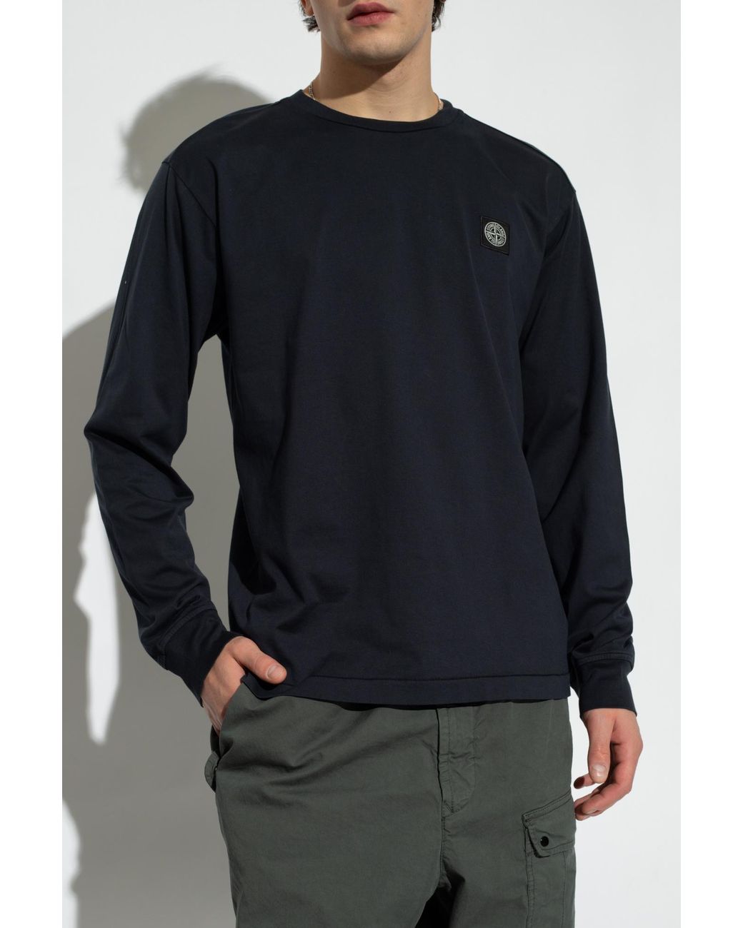 Stone island long sleeve deals navy