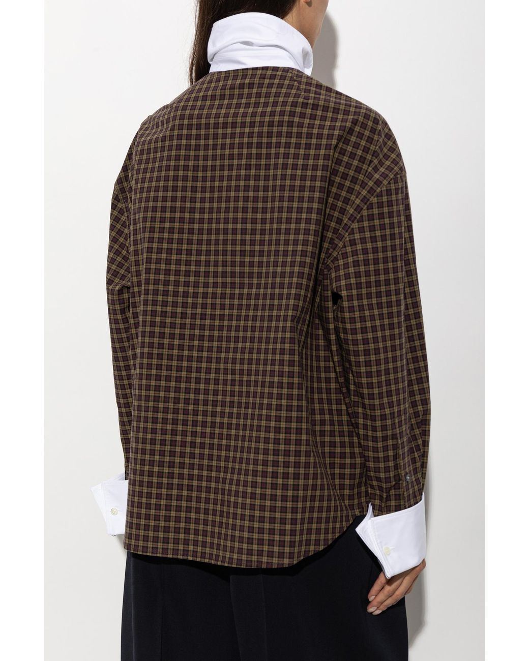 Marni Brown Long Collar Shirt
