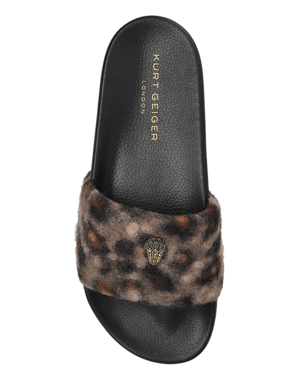 Kurt Geiger Black 'Meena Eagle' Slides