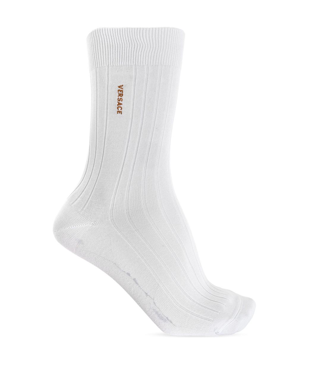 Versace White Socks With Logo for men