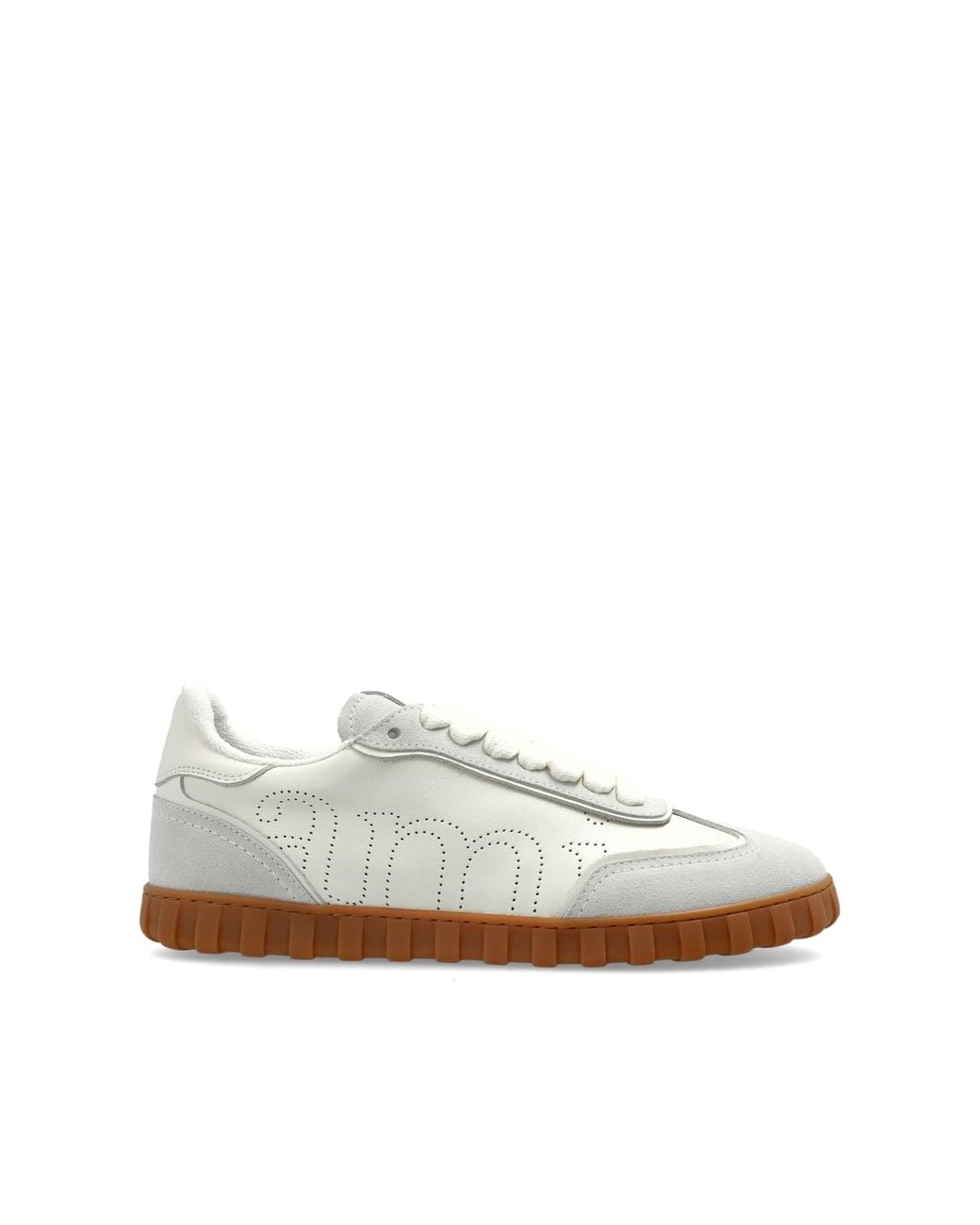 AMI White Sports Shoes With Logo