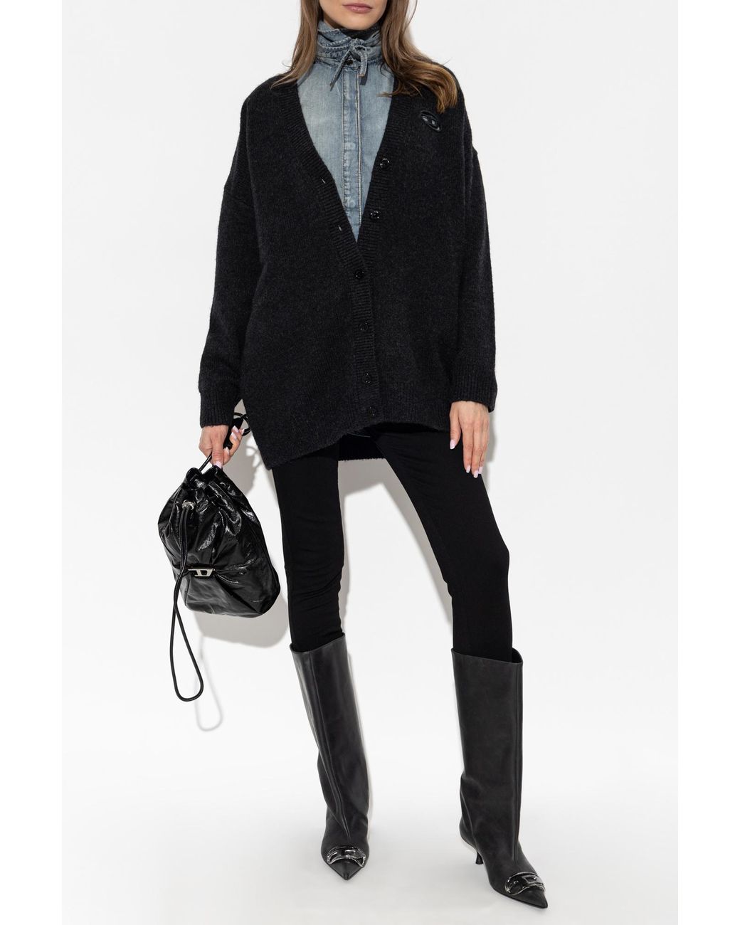 DIESEL Black Cardigan 'M-Areela'
