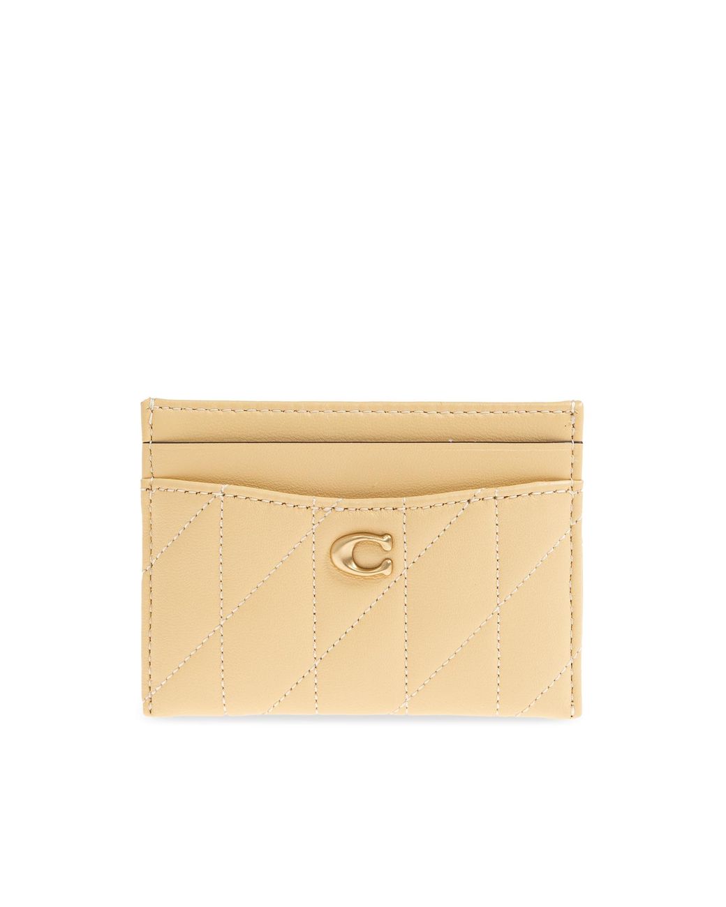 COACH Natural Leather Card Holder