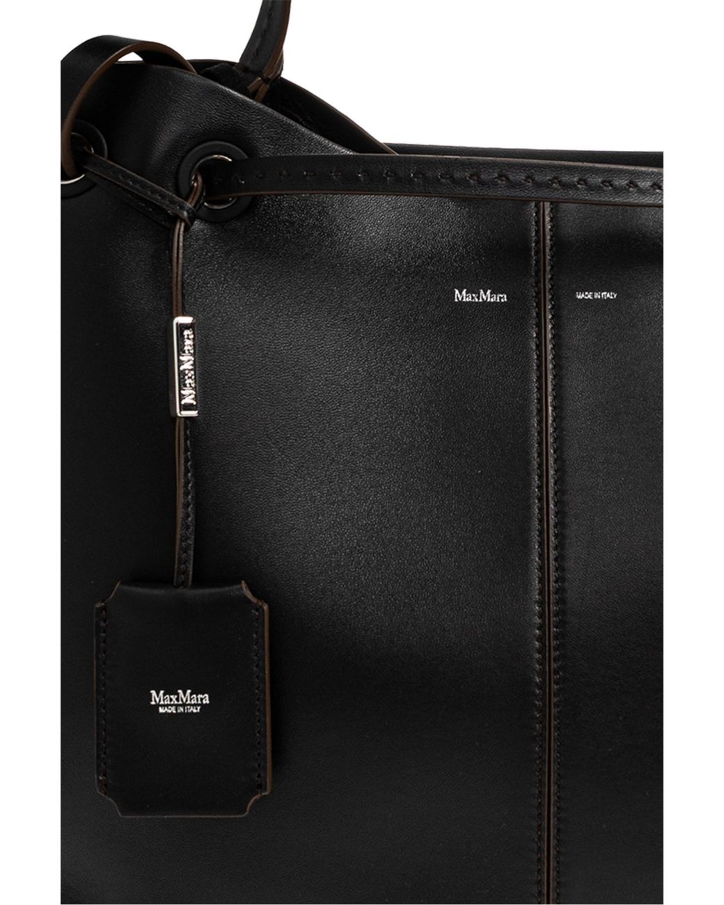 Max Mara Black Shopper Bag 'Mixed Doubles'