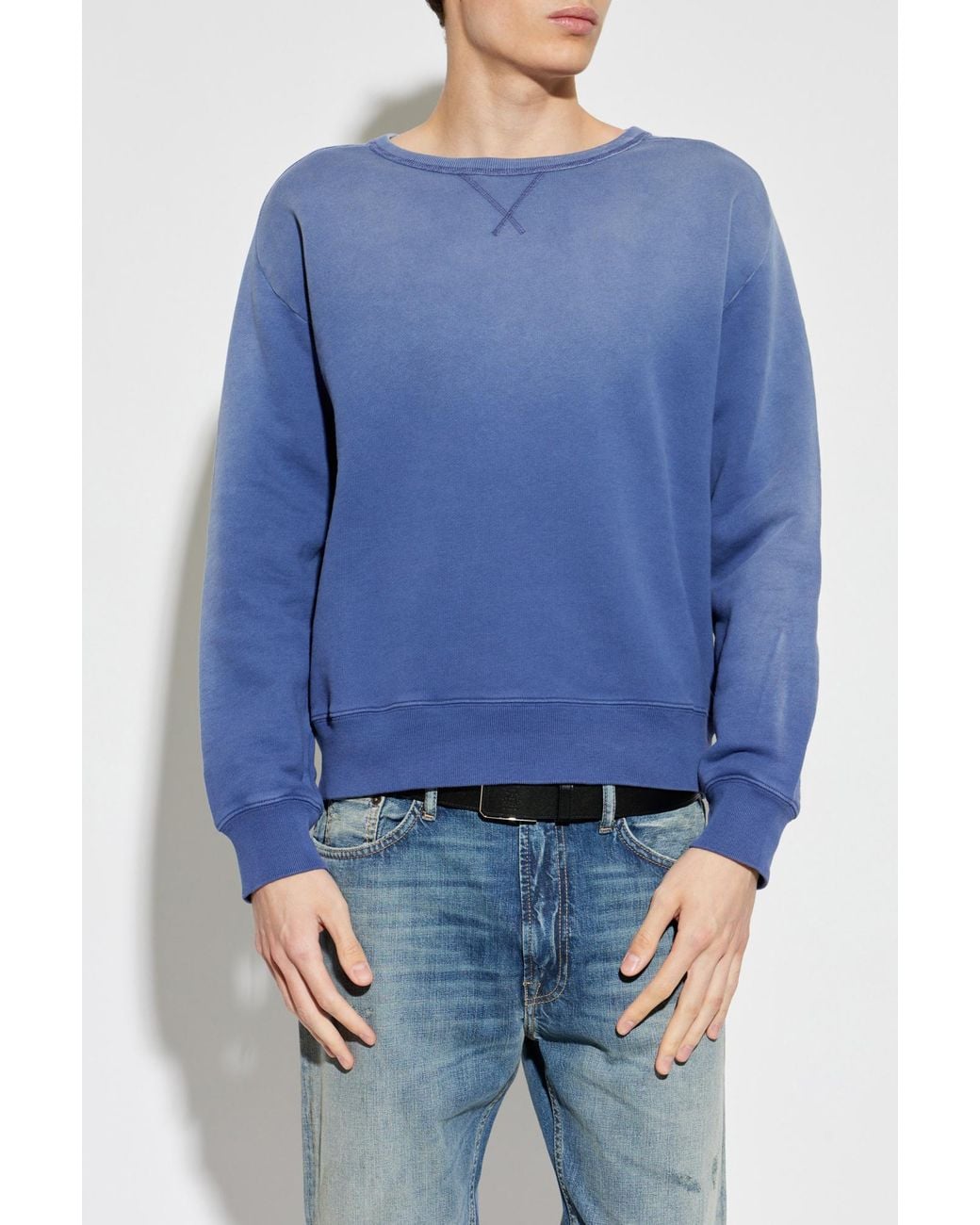 Acne Blue Sweatshirt With Print for men