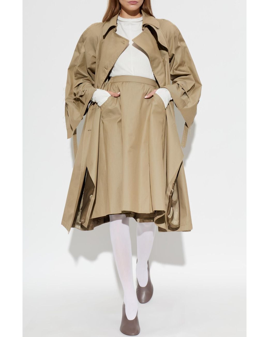 Vetements Natural Coat With Sewn-In Shoulder Pads