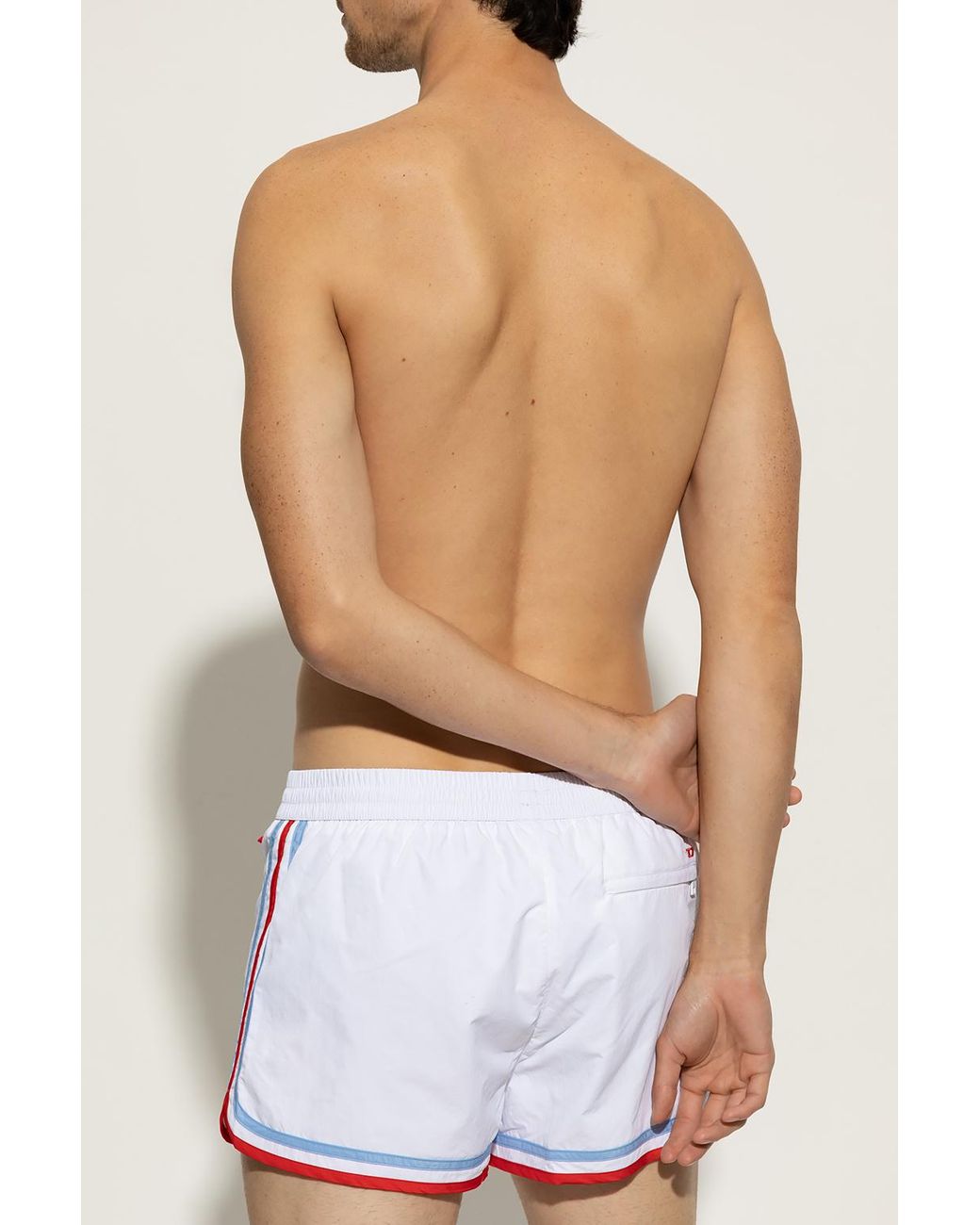 DIESEL 'bmbx-reef' Swim Shorts in White for Men | Lyst