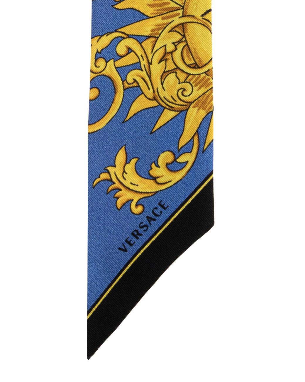 Versace Blue Silk Scarf