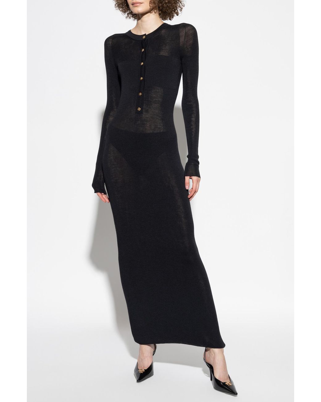 Versace Black Fitted Dress