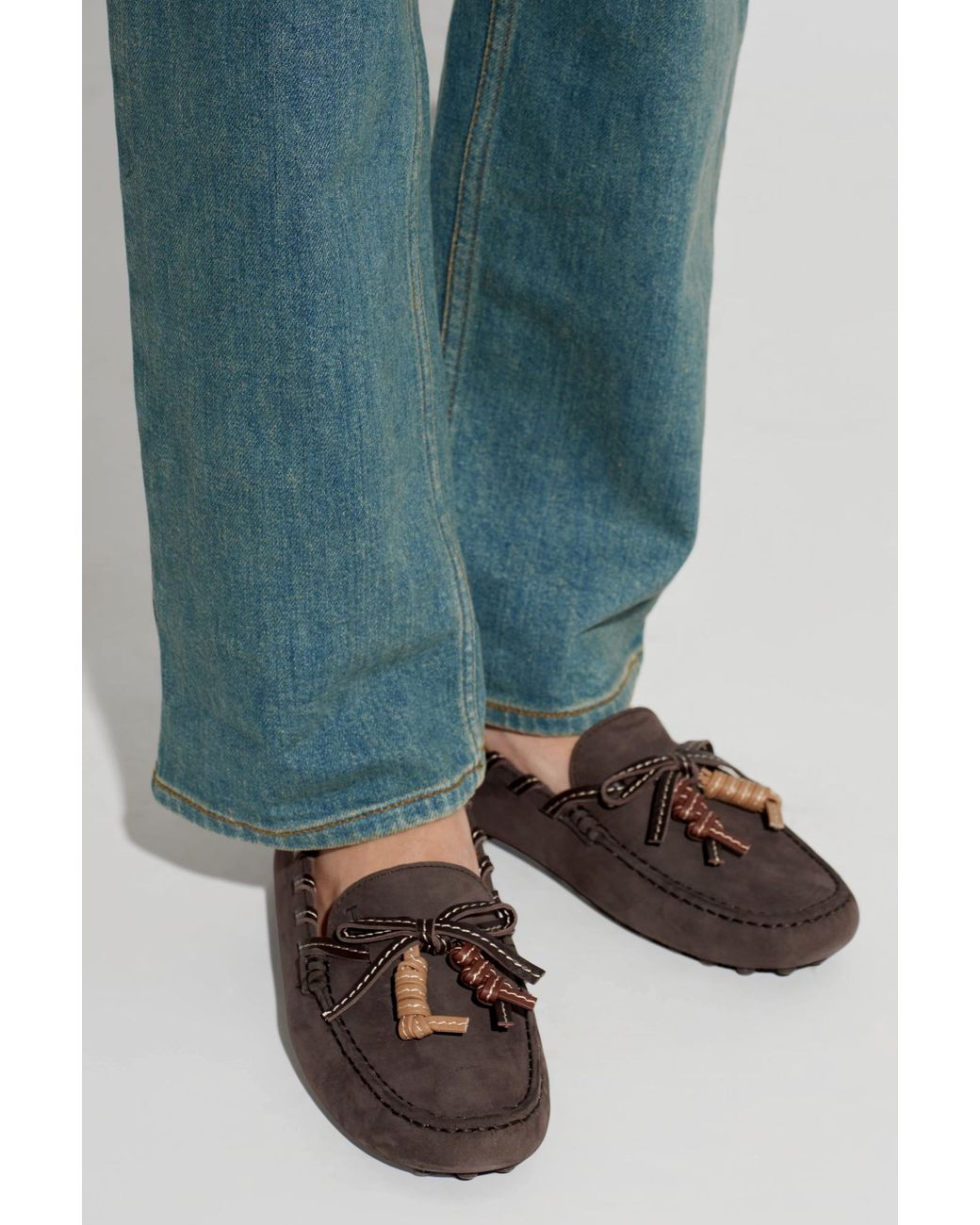 Tod's Black Leather Moccasins