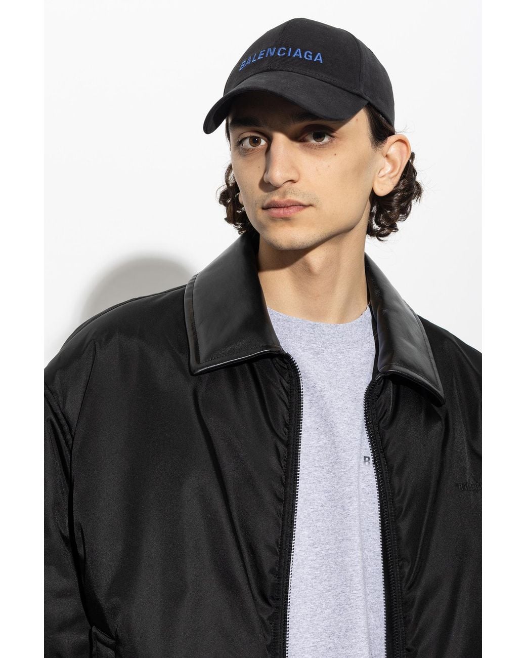 Balenciaga Black Baseball Cap for men