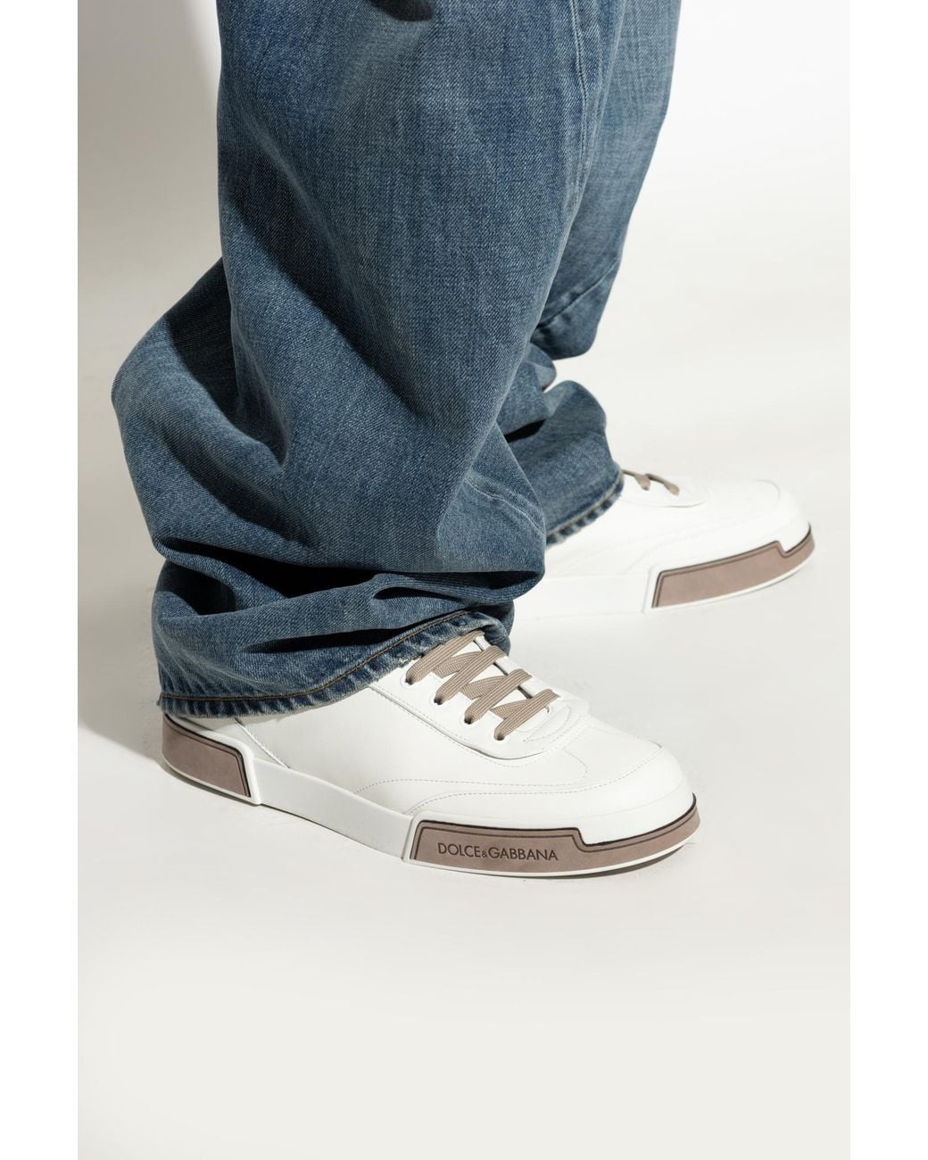 Dolce & Gabbana White Portofino Sports Shoes for men
