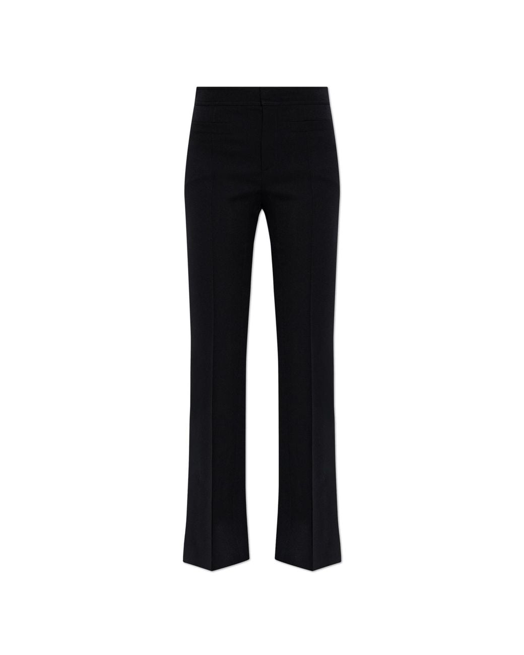 Chloé Black Wool Pleated Trousers