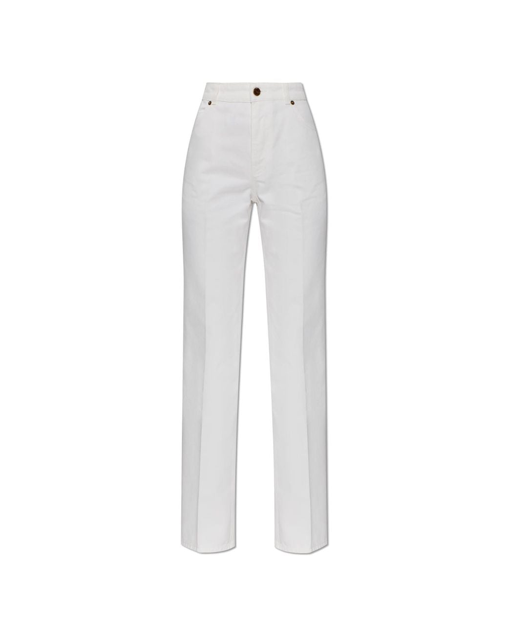 Balmain White Straight-Leg Jeans