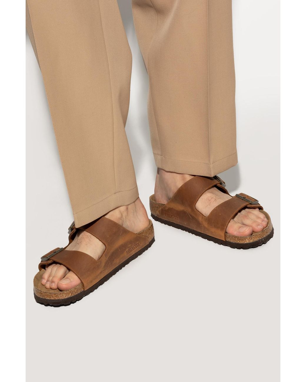 Birkenstock Brown 'Arizona Bs' Slides