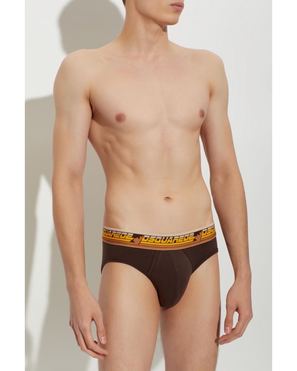 DSquared² Black Logo Briefs for men
