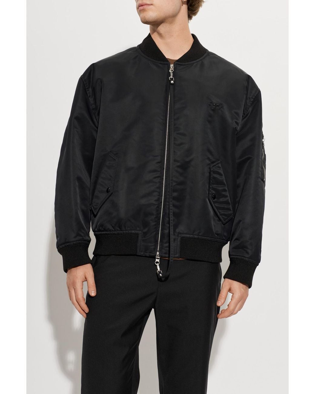 Courreges Black Bomber Jacket for men