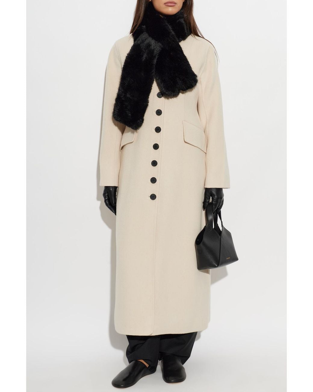 By Malene Birger White Wool Coat 'Magdalena'