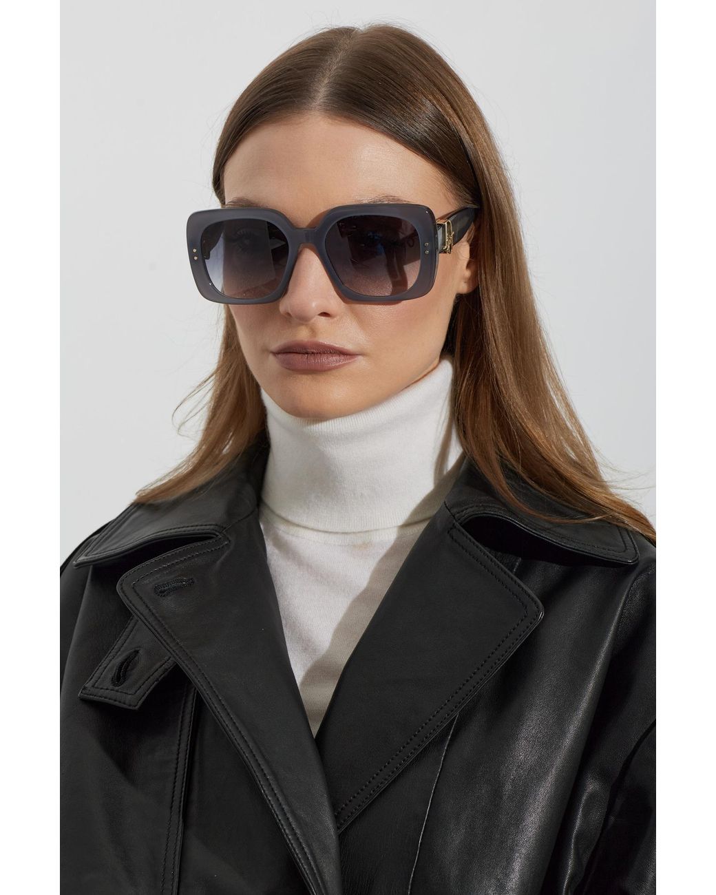 Rectangle Oblic Dior 'Oblique S1I' Sunglasses in Blue | Lyst UK