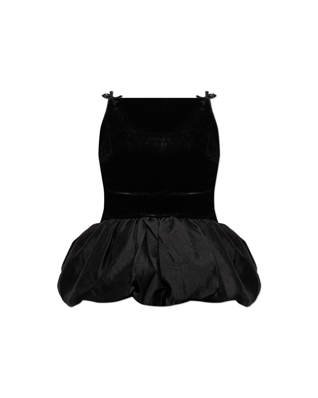 Self-Portrait Black Velvet Camisole Top