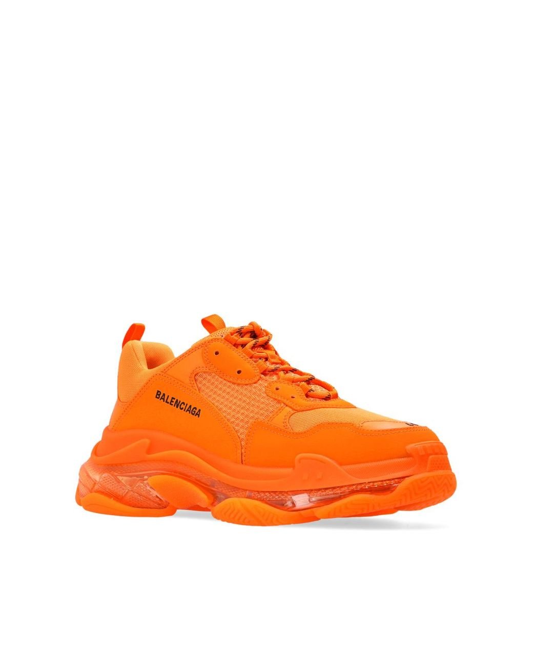 Balenciaga 'triple S' Sneakers in Orange for Men | Lyst