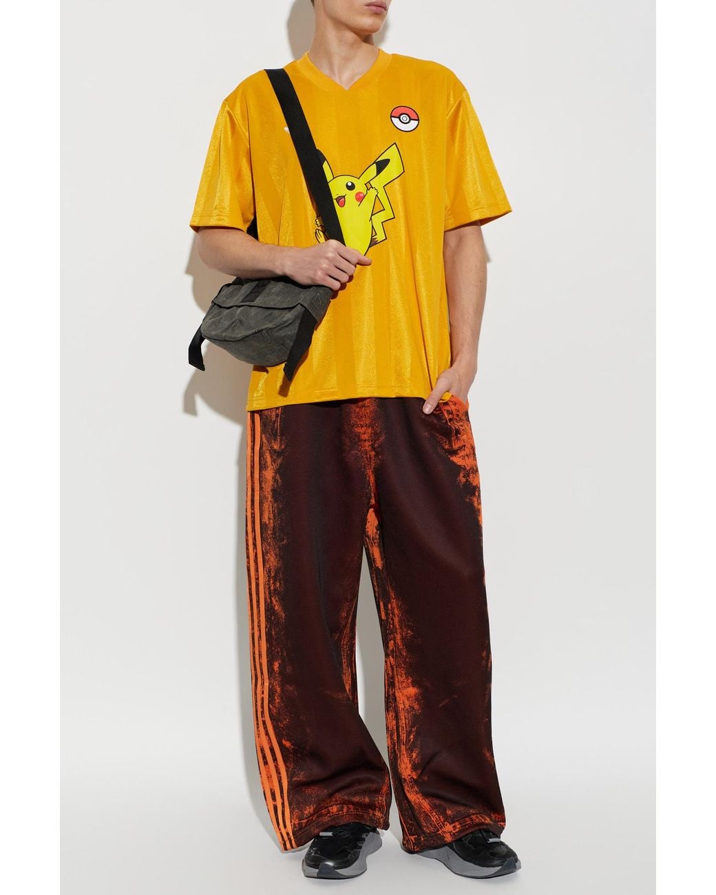 Adidas Originals Yellow Adidas X Pokemon Oversize T-Shirt for men