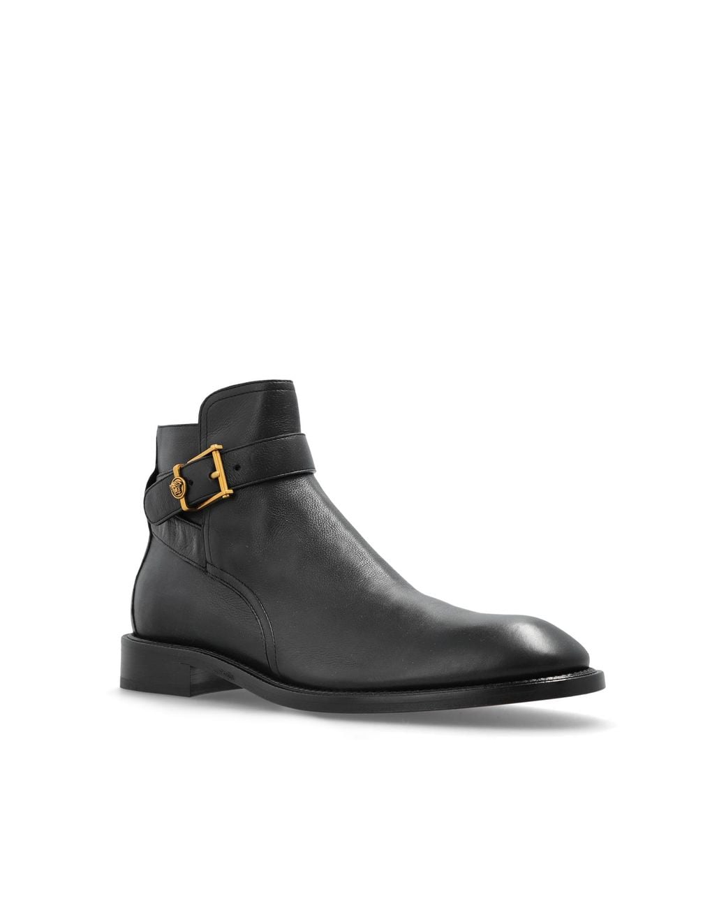 Versace Black Leather Boots 'Primo' for men