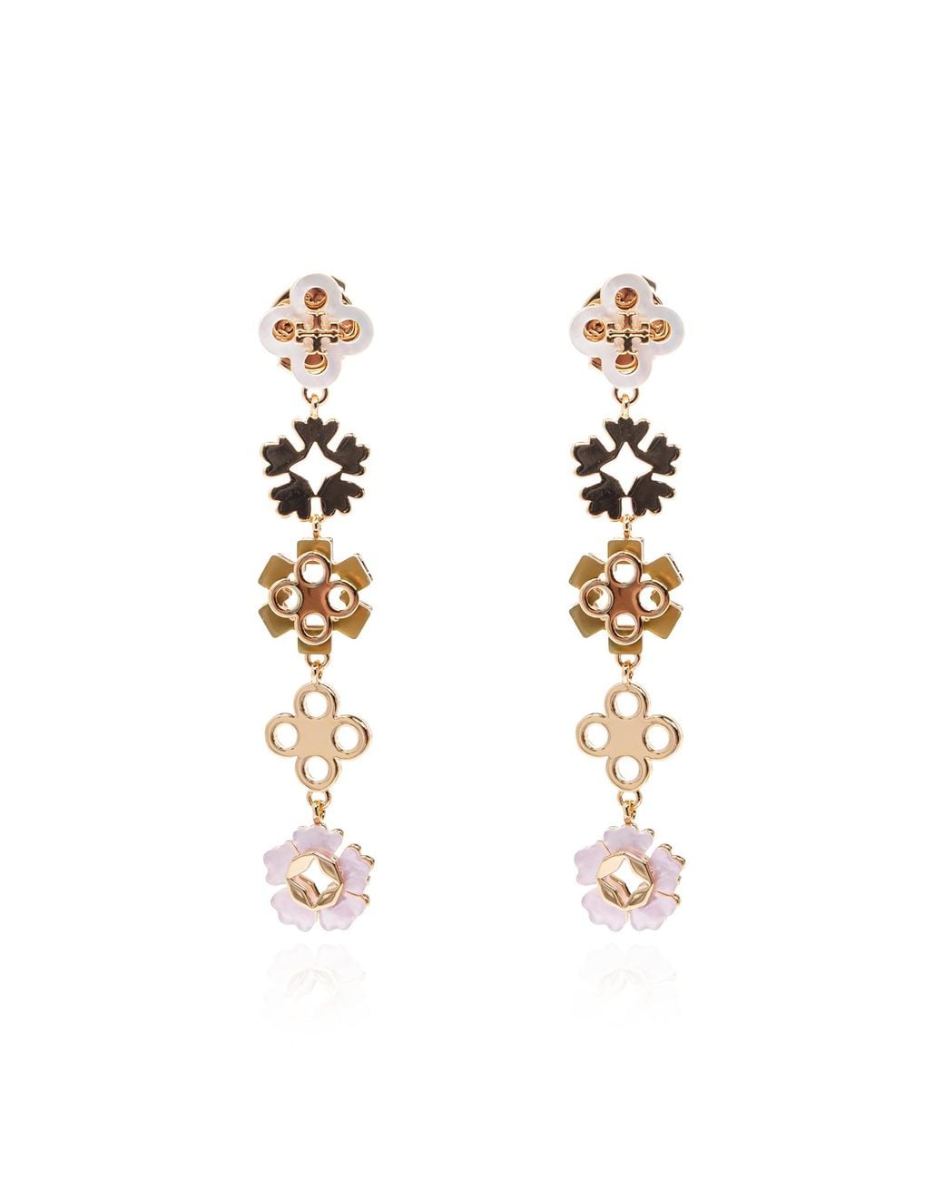 Tory Burch White Mother-Of-Pearl Earrings
