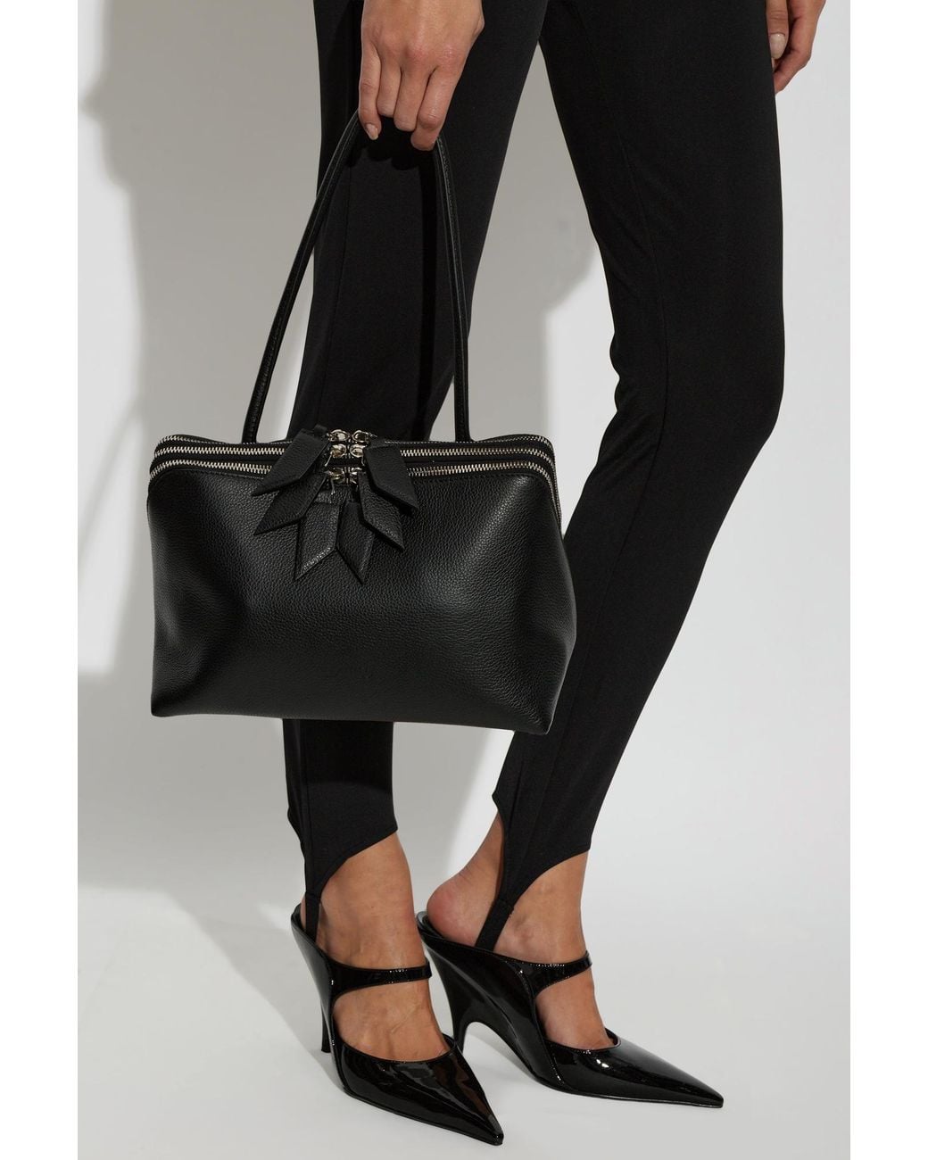 The Attico Black Shoulder Bag 'L'Altra Di Milano'