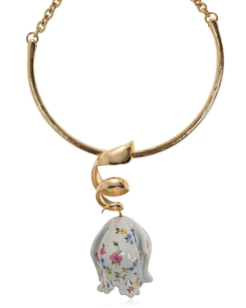 Chloé Metallic "Bloomcraft" Necklace