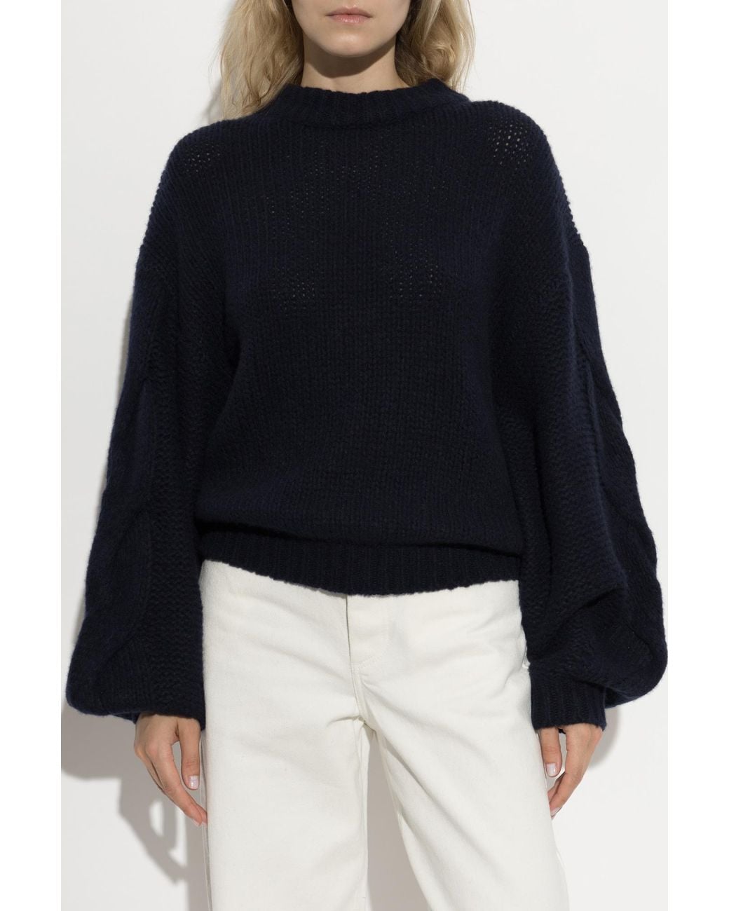 Lisa Yang Blue Cashmere Sweater 'Runi'