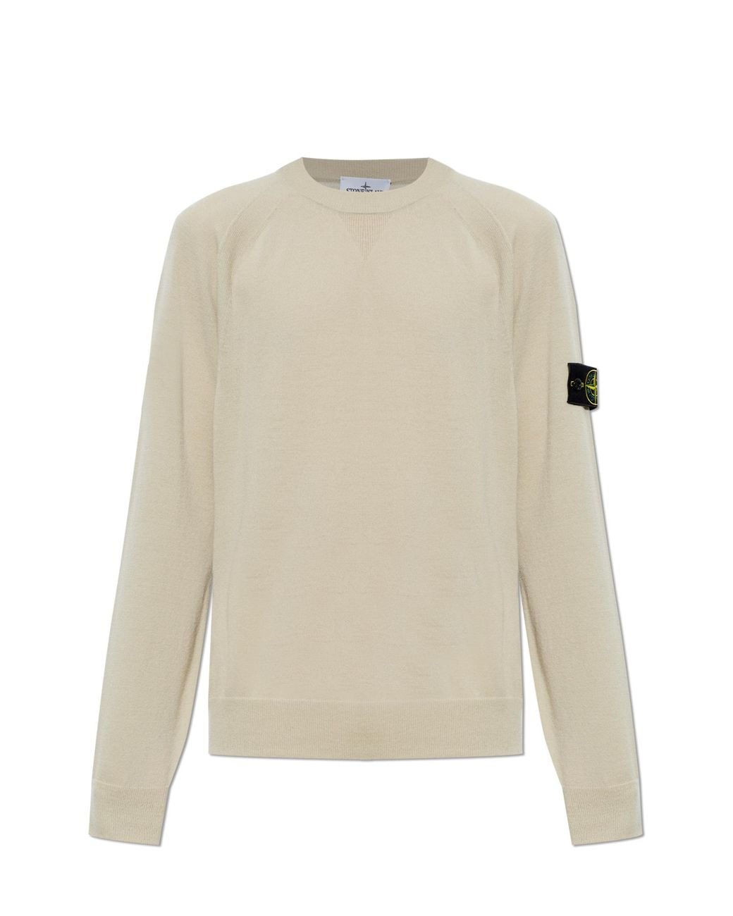 Stone Island White Wool Sweater for men